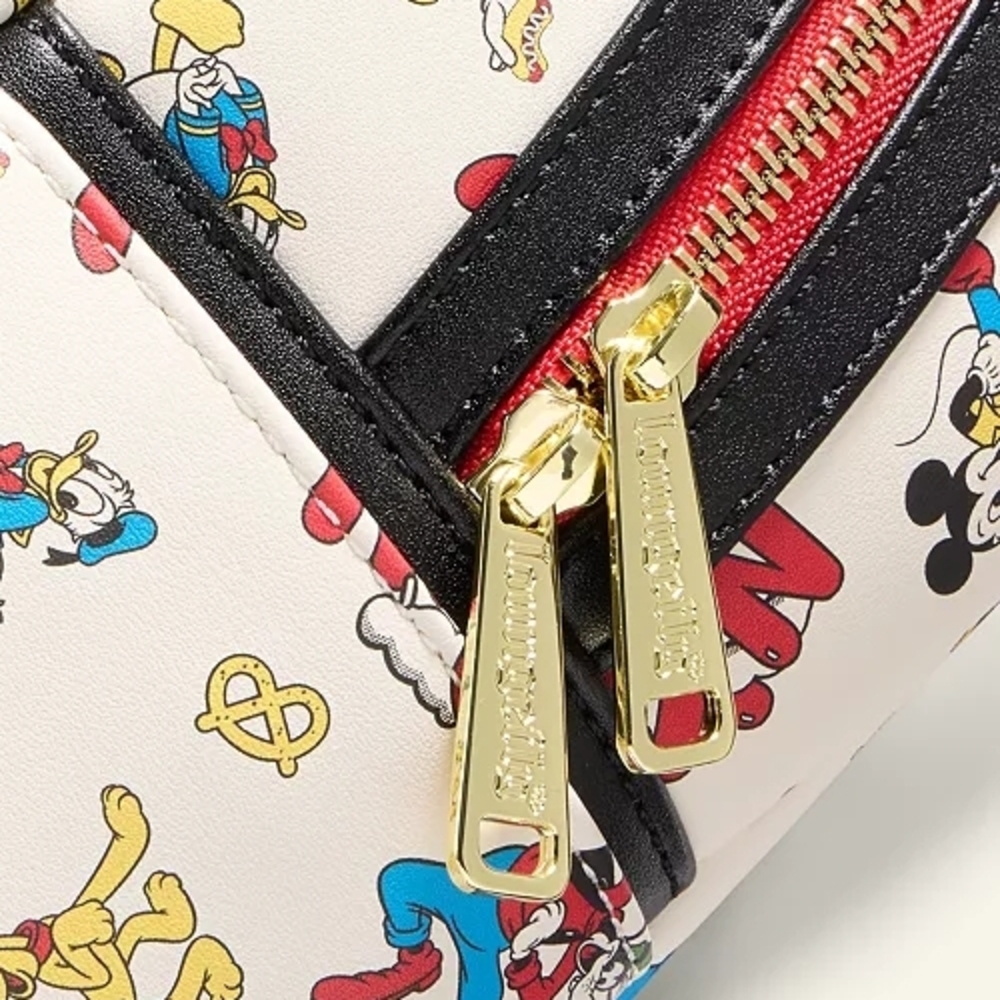 Disney Loungefly Macy's Mickey and Minnie Backpack - Red, Black, and White - Picture 4 of 5